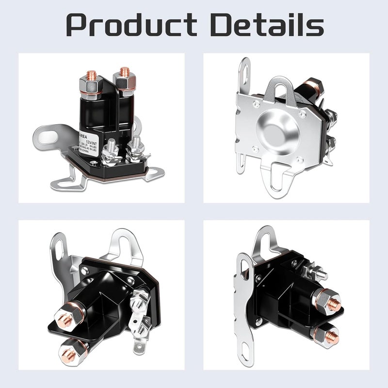 JTAREA 146154 145673 Starter Solenoid 12V 4Pole Lawn Mower Solenoids Compatible with Craftsman LT1000 Poulan Husqvarna 168327 532146154 109081X 178861 1685290 1686981 - Image 3
